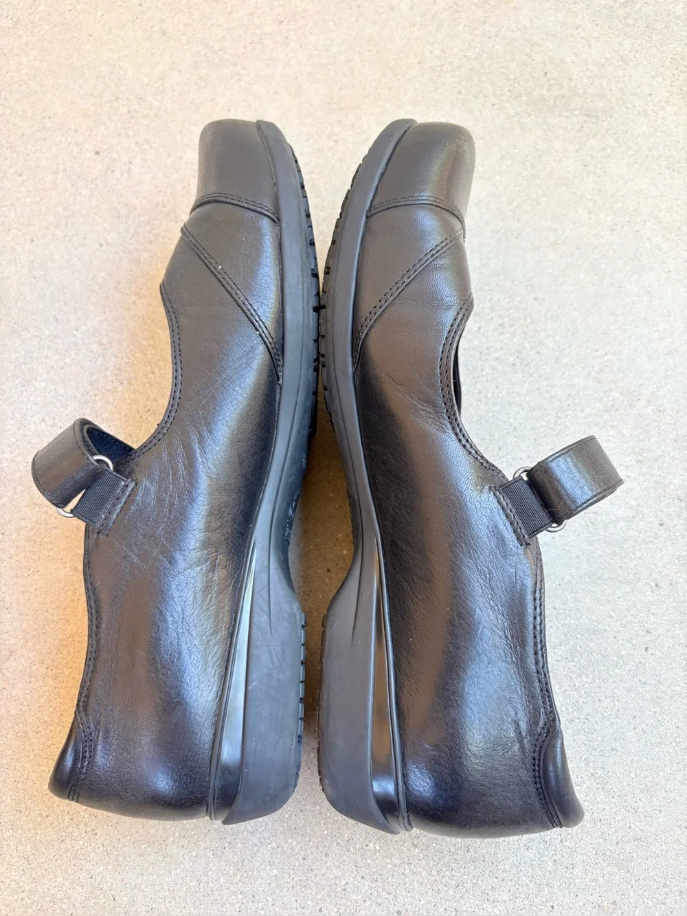 2X ABEO Abby Womens 10 Black/Brown Leather Mary Jane Casual Comfort Shoes Lot